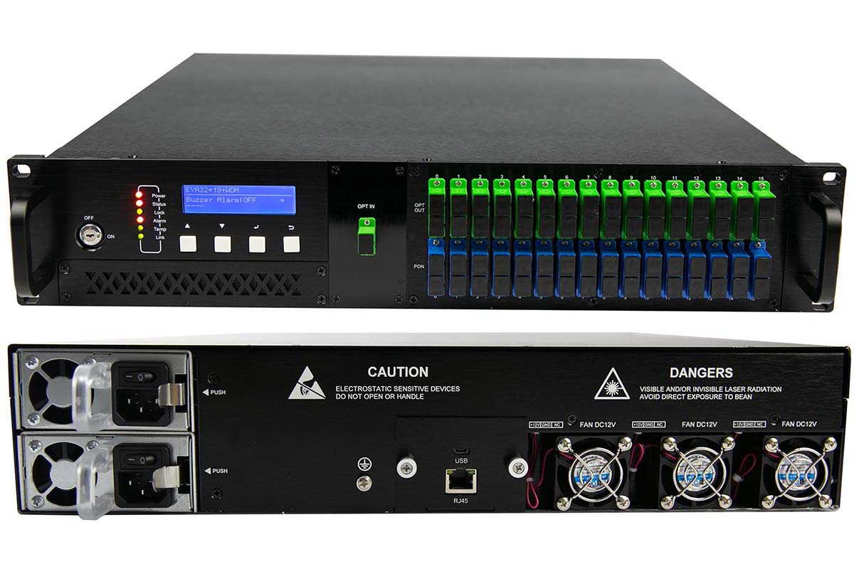 32 ports Fiber Optical Amplifier with WDM